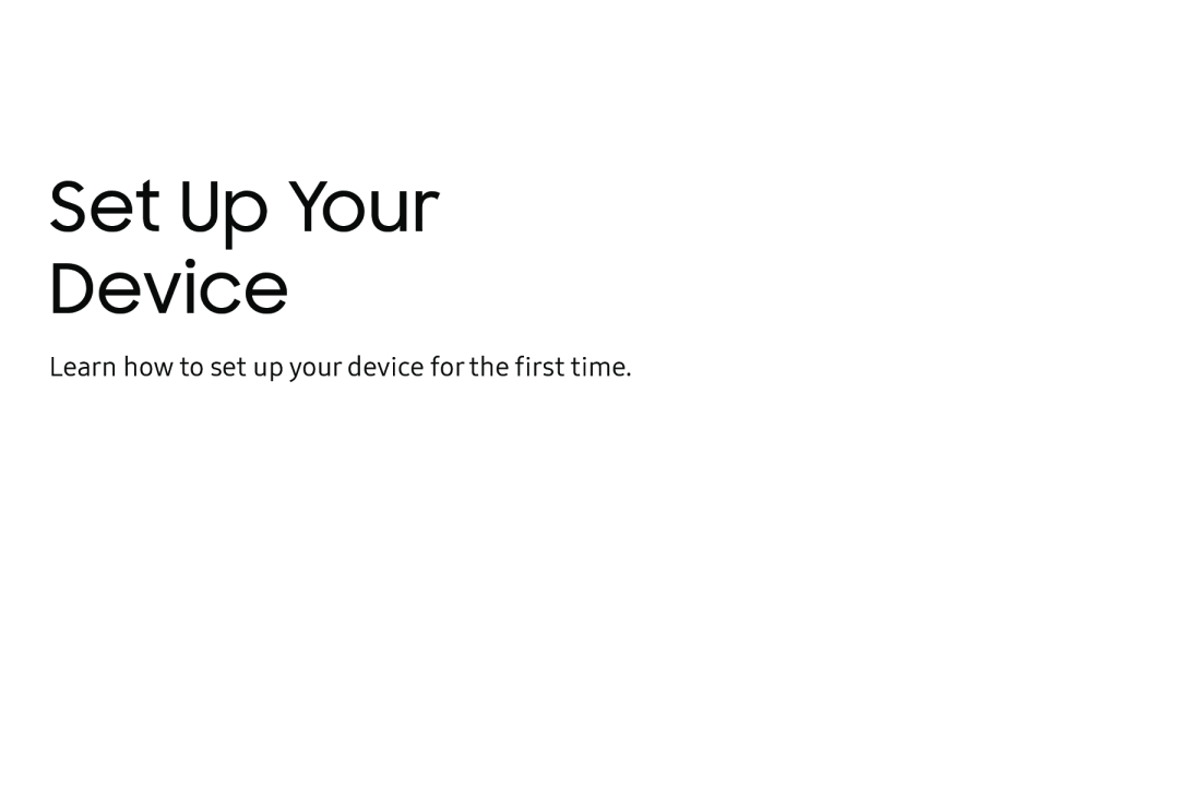 Set Up Your Device