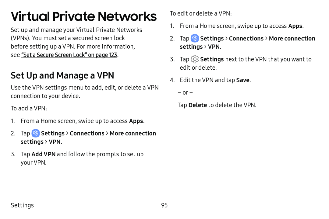 Virtual Private Networks Galaxy Tab E 8.0 US Cellular