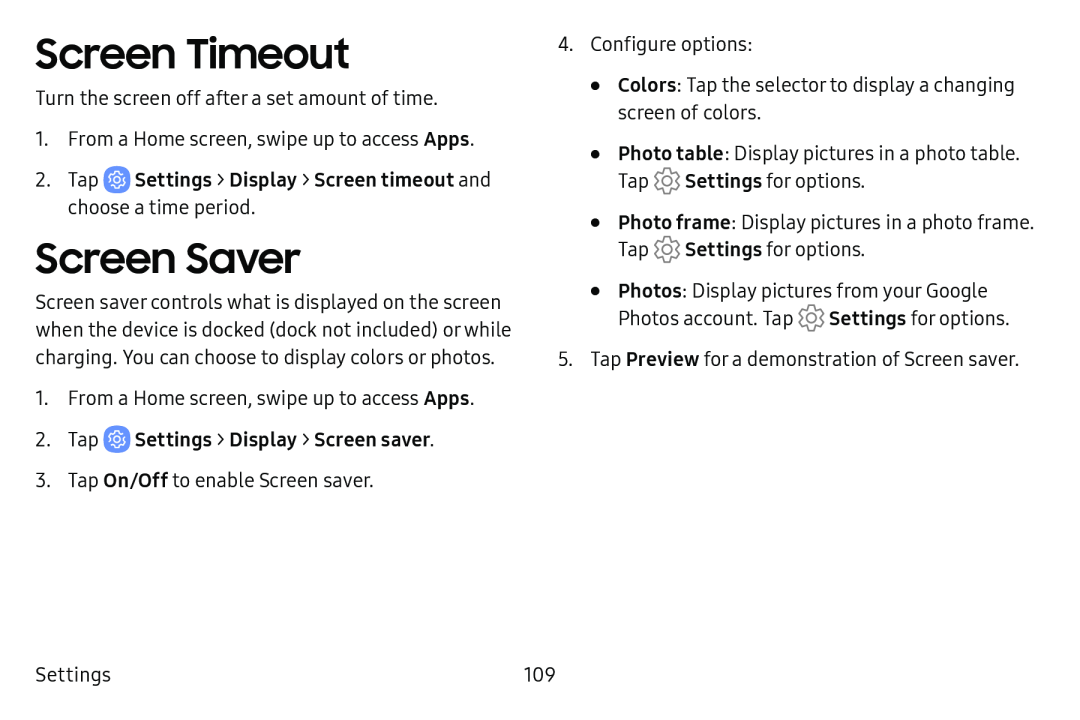 Screen Timeout Galaxy Tab E 8.0 US Cellular