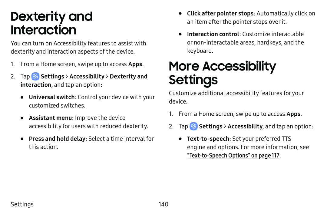 More Accessibility Galaxy Tab E 8.0 US Cellular