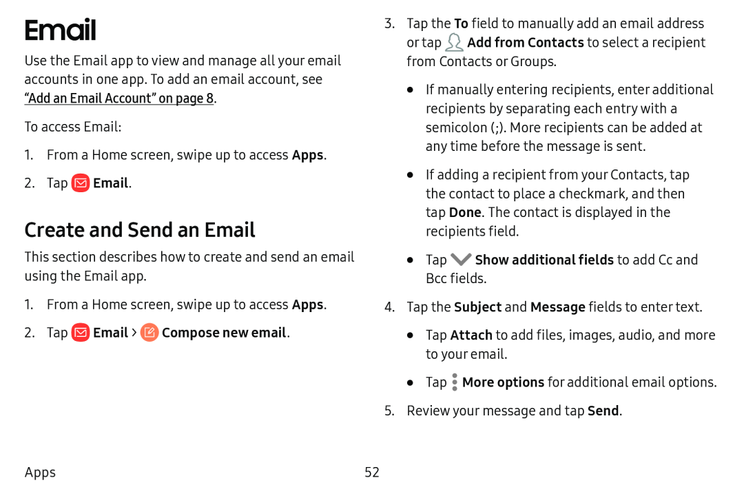 Create and Send an Email Email