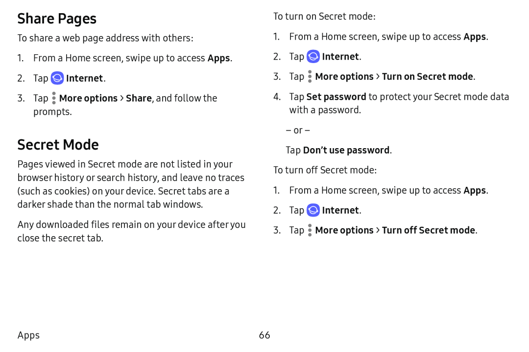 Secret Mode Galaxy Tab E 8.0 US Cellular