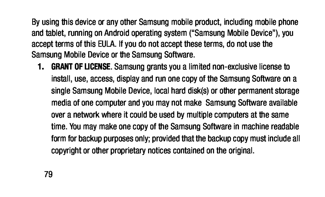 GRANT OF LICENSE Galaxy Kids Tab E Lite Wi-Fi