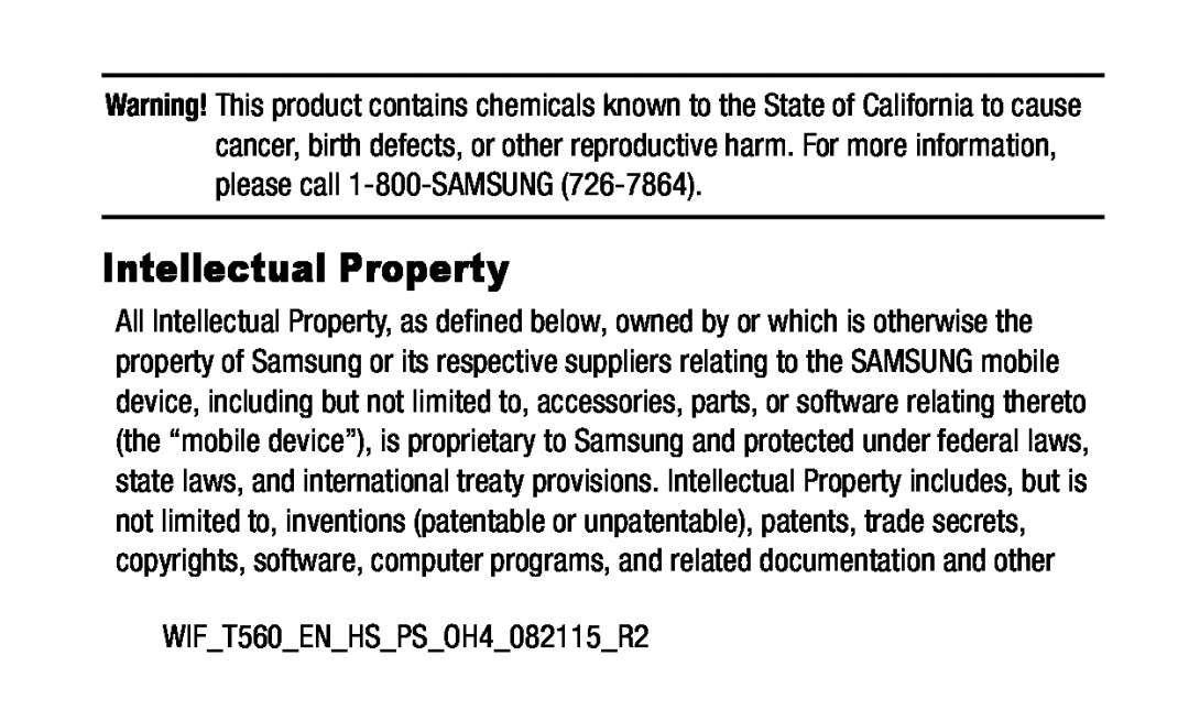 Intellectual Property Galaxy Tab E 9.6 NOOK Wi-Fi