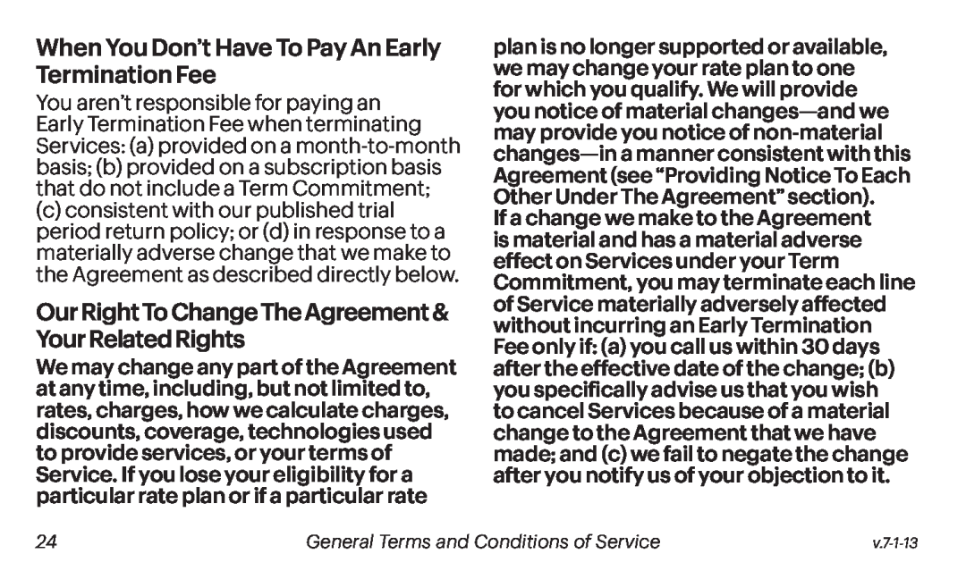 Our Right To Change The Agreement & Your Related Rights Galaxy Tab S 10.5 Sprint