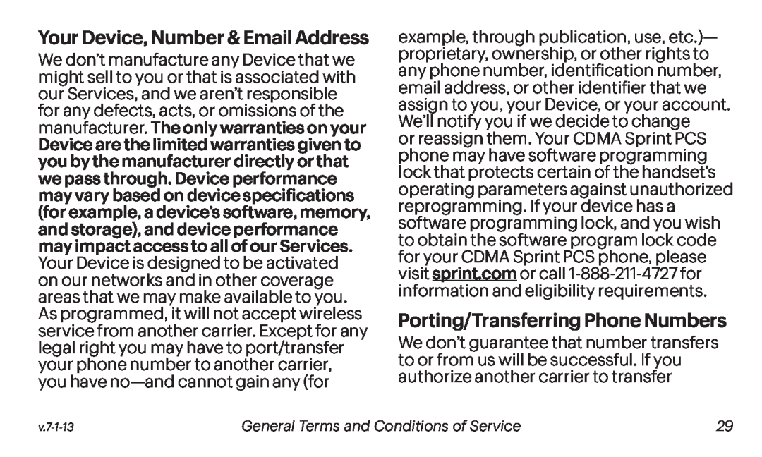 Your Device, Number & Email Address Porting/Transferring Phone Numbers