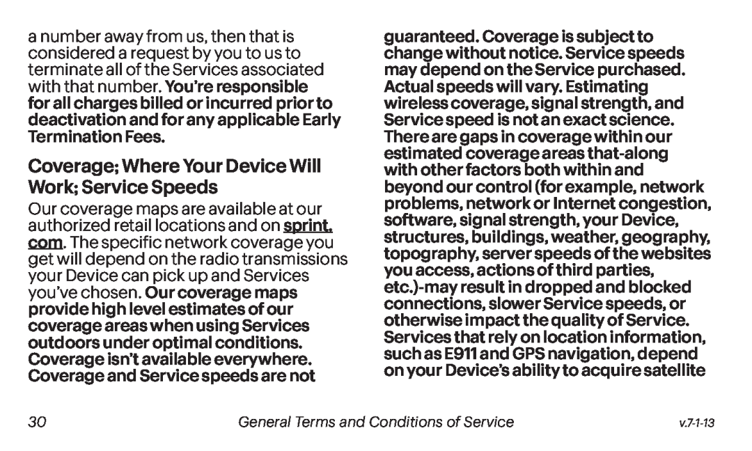 Coverage; Where Your Device Will Work; Service Speeds Galaxy Tab S 10.5 Sprint