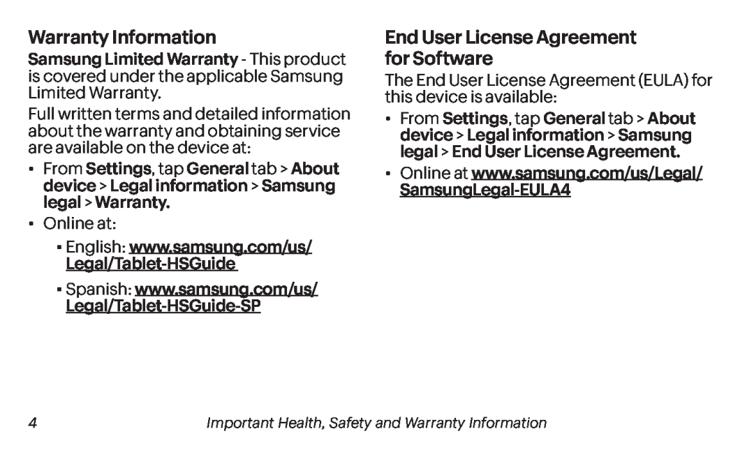 End User License Agreement for Software Galaxy Tab S 10.5 Sprint
