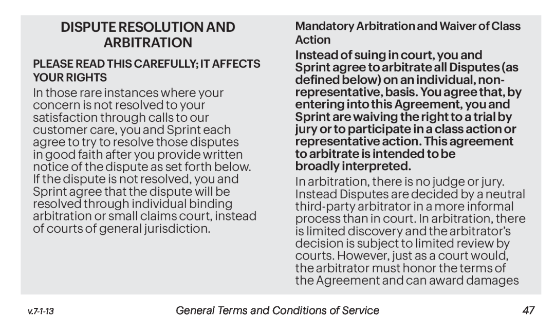 DISPUTE RESOLUTION AND ARBITRATION