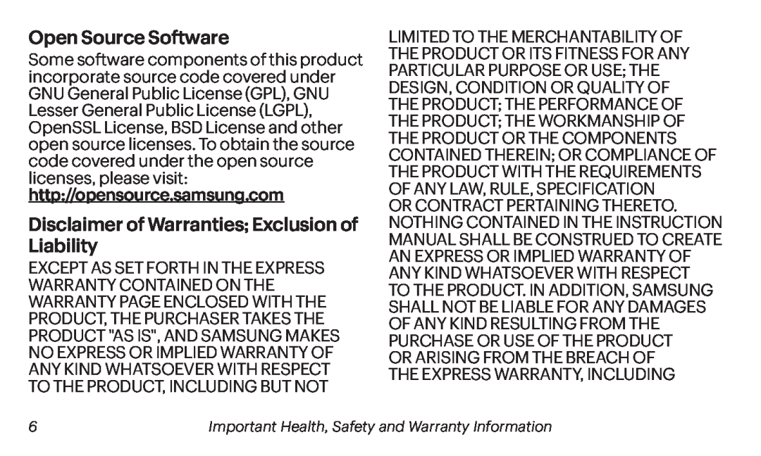 Disclaimer of Warranties; Exclusion of Liability Galaxy Tab S 10.5 Sprint