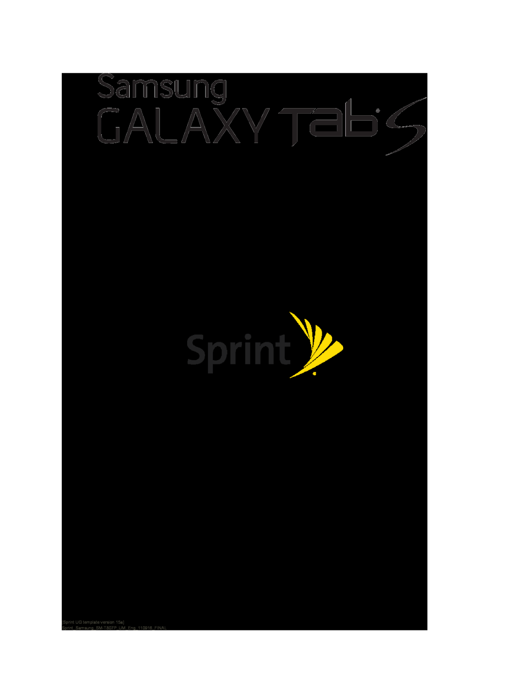 User Guide Galaxy Tab S 10.5 Sprint