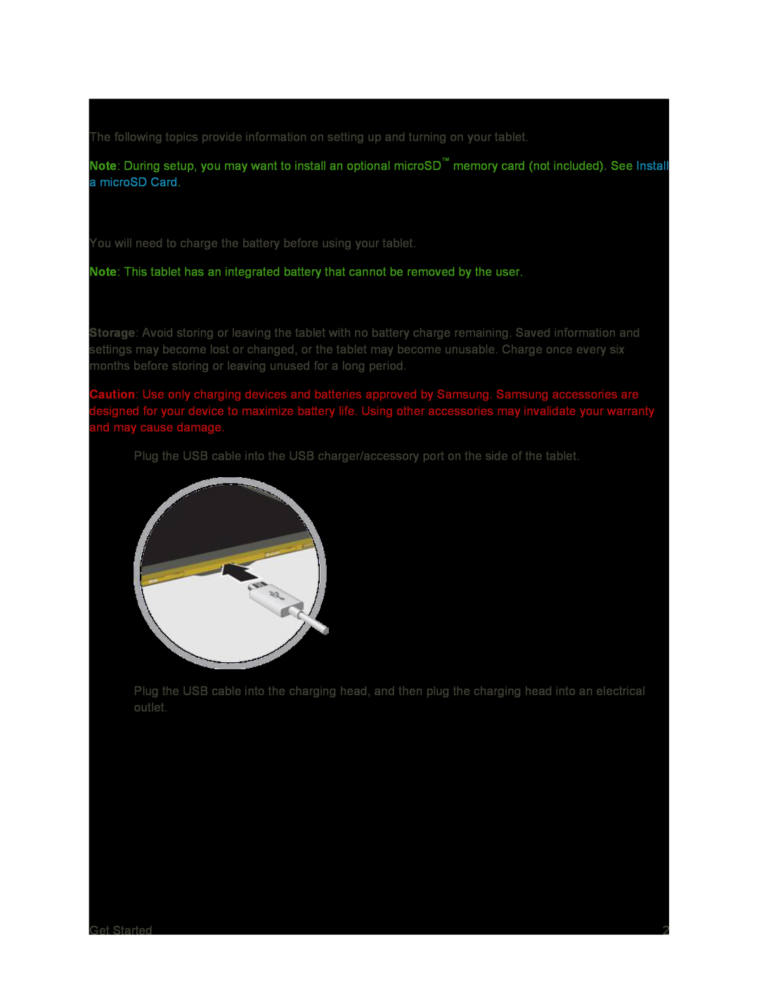 Charge the Battery Galaxy Tab S 10.5 Sprint