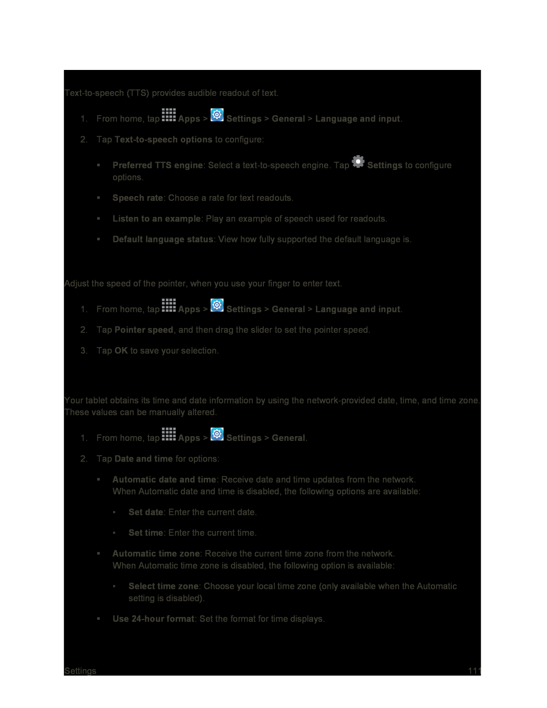 Date and Time Settings Galaxy Tab S 10.5 Sprint