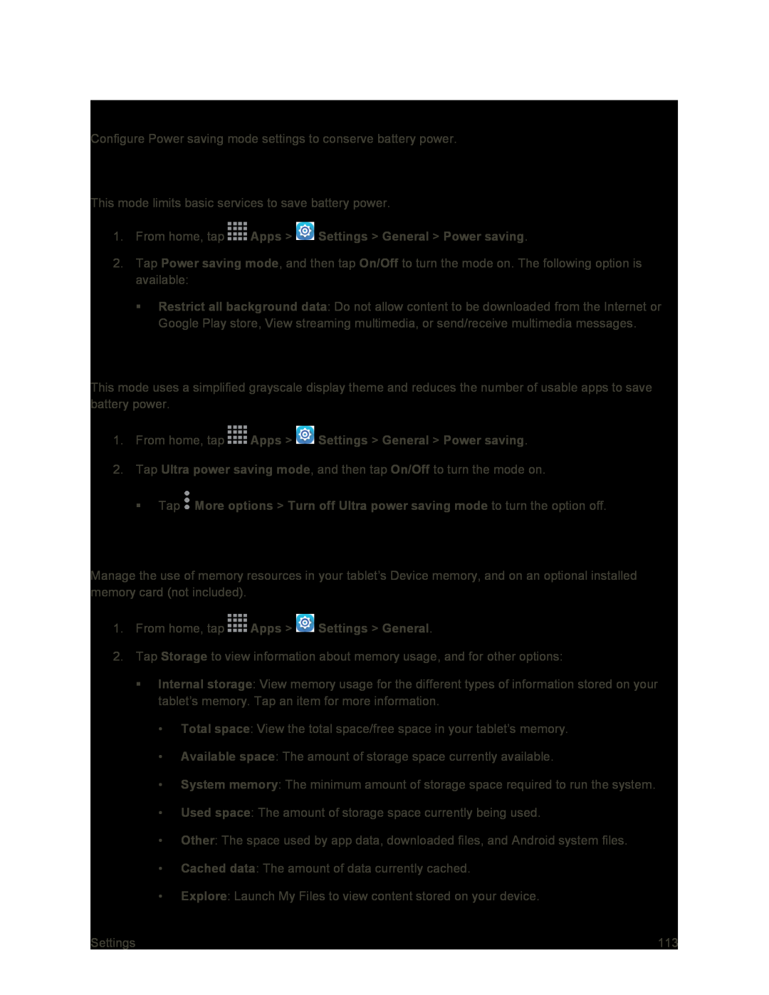 Ultra Power Saving Mode Galaxy Tab S 10.5 Sprint