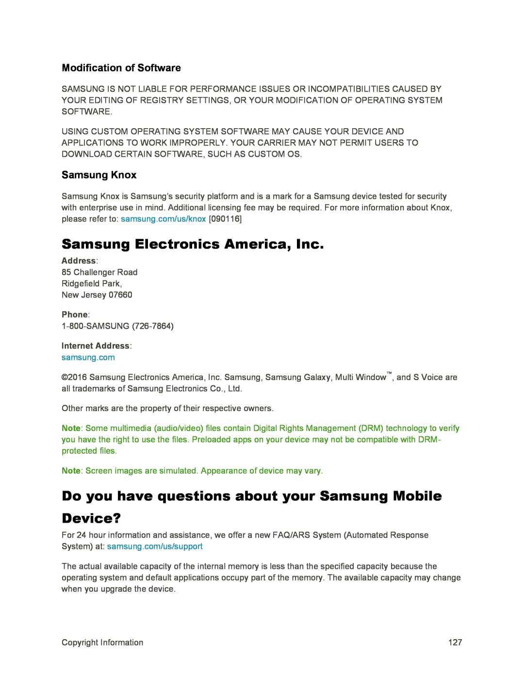 Modification of Software Samsung Knox