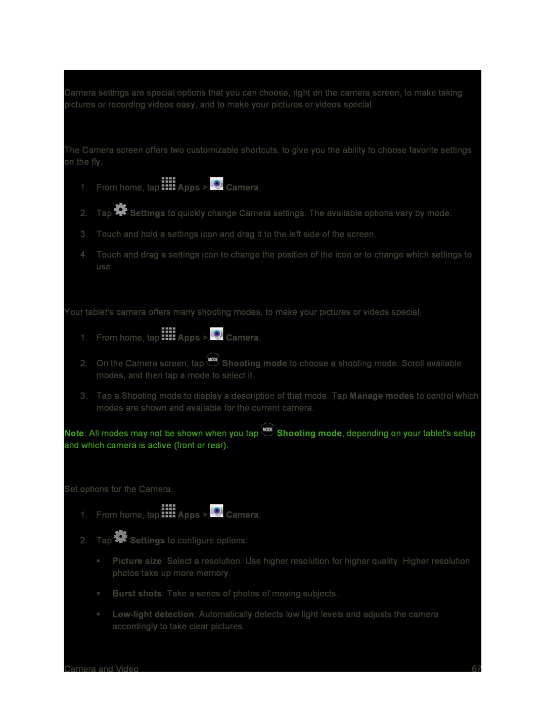 Customize Shortcuts Galaxy Tab S 10.5 Sprint