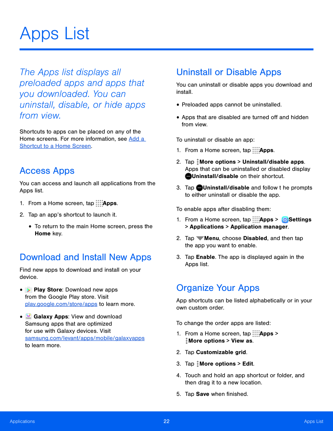 Access Apps Download and Install New Apps