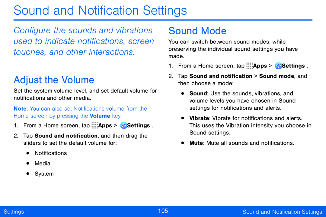 Adjust the Volume Galaxy Tab S 10.5 Verizon