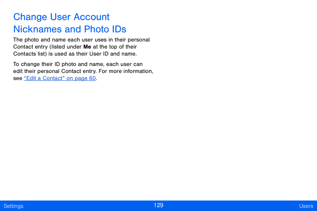 Change User Account Nicknames and Photo IDs Galaxy Tab S 10.5 Verizon