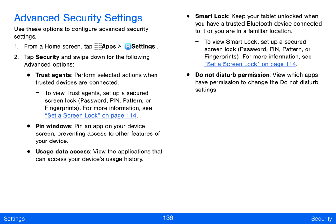 Advanced Security Settings