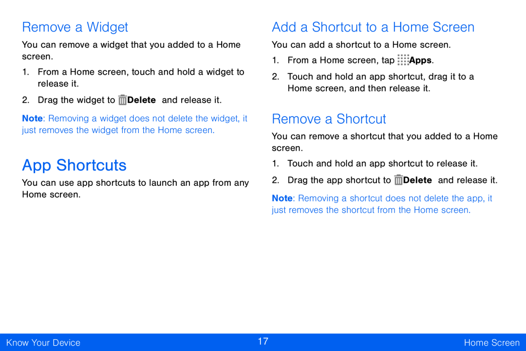 App Shortcuts Galaxy Tab S 10.5 Verizon