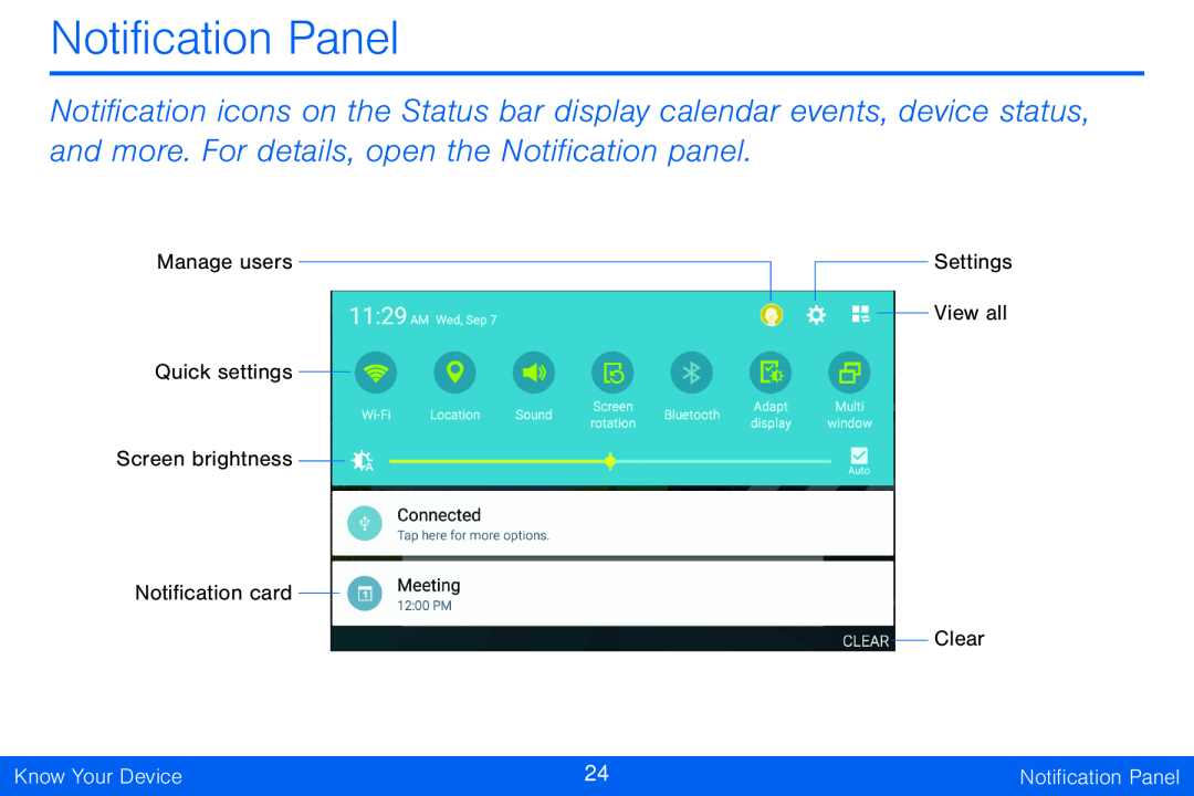 Notification Panel