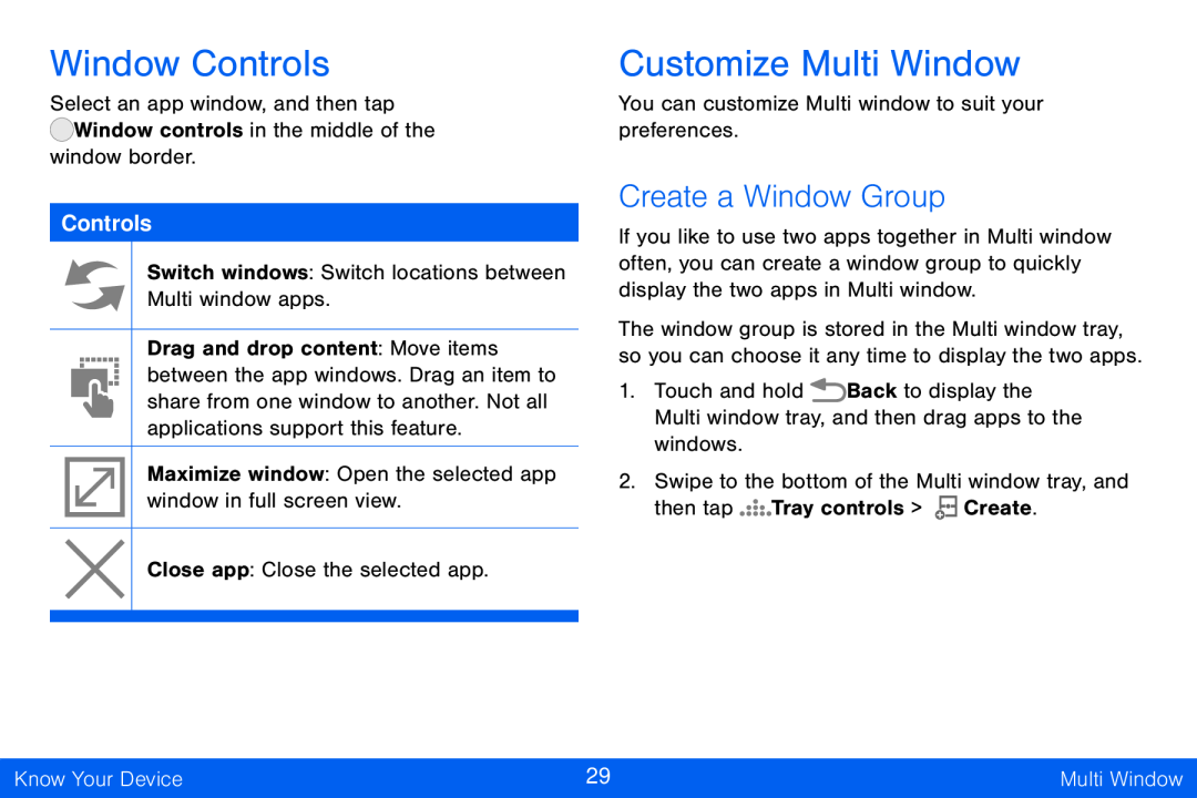 Create a Window Group Window Controls