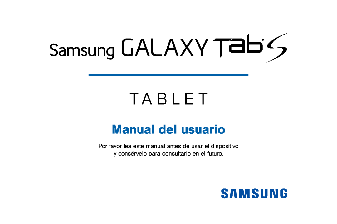 Manual del usuario Galaxy Tab S 10.5 Verizon