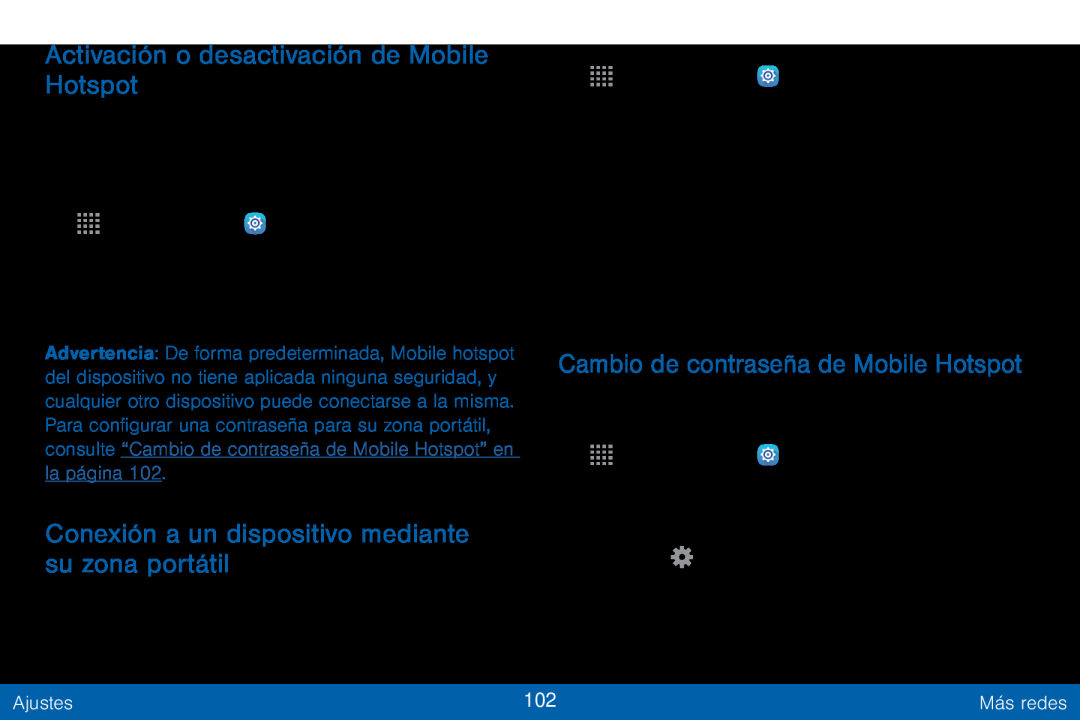 Cambio de contraseña de Mobile Hotspot Galaxy Tab S 10.5 Verizon