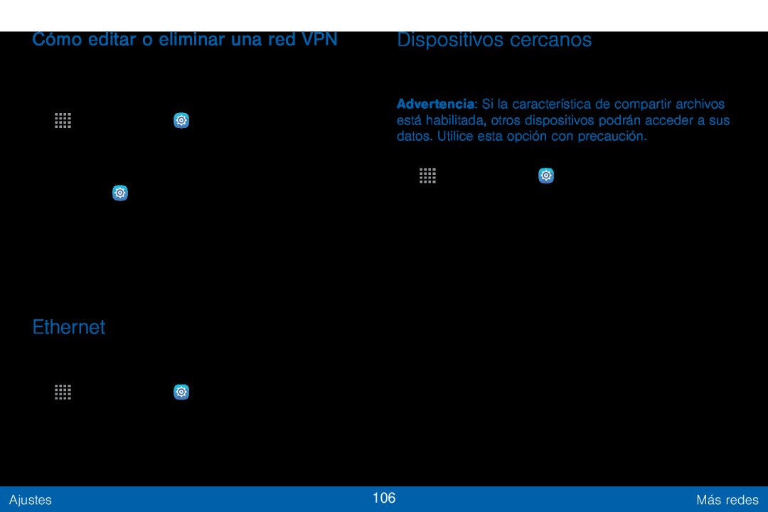 Dispositivos cercanos Galaxy Tab S 10.5 Verizon