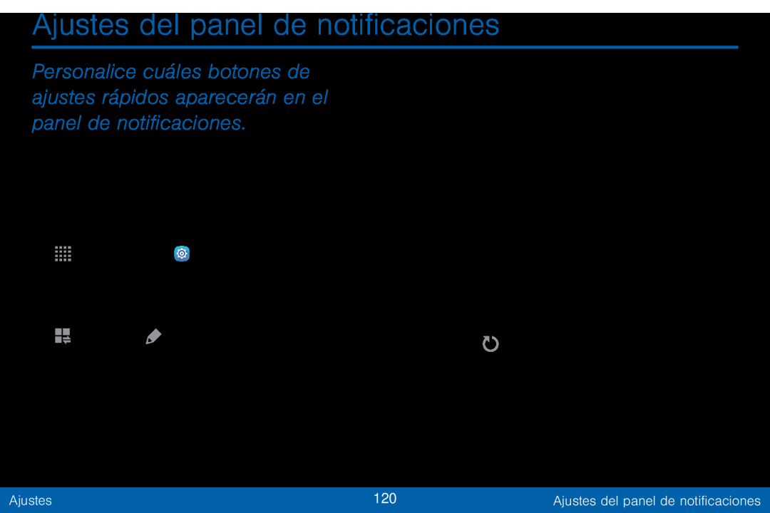 Ajustes del panel de notificaciones