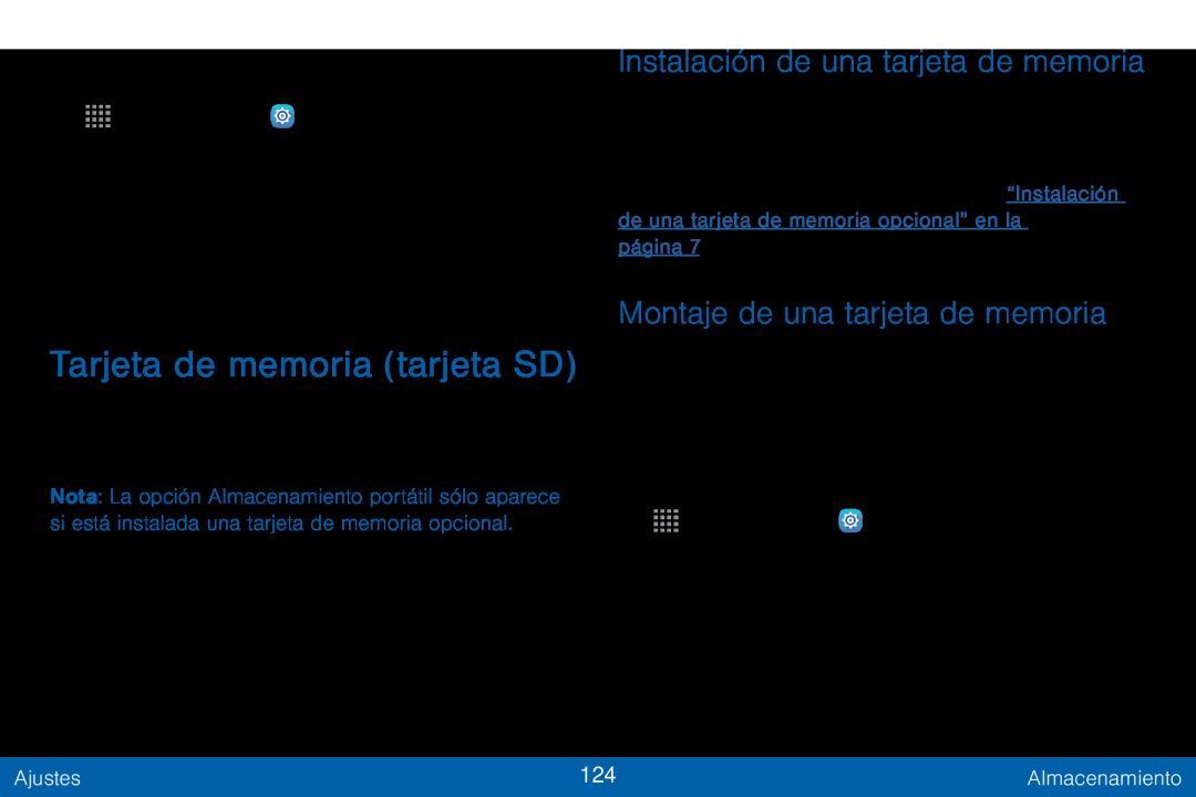 Tarjeta de memoria (tarjeta SD) Galaxy Tab S 10.5 Verizon