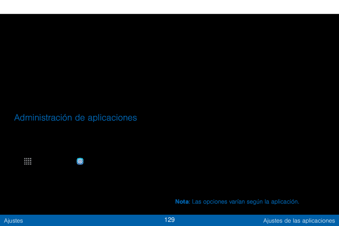 Administración de aplicaciones