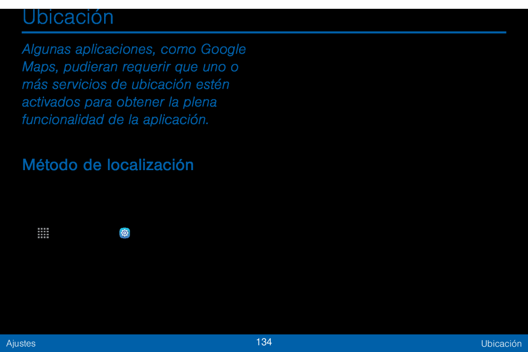 Método de localización Galaxy Tab S 10.5 Verizon