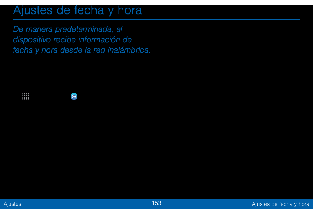 Ajustes de fecha y hora