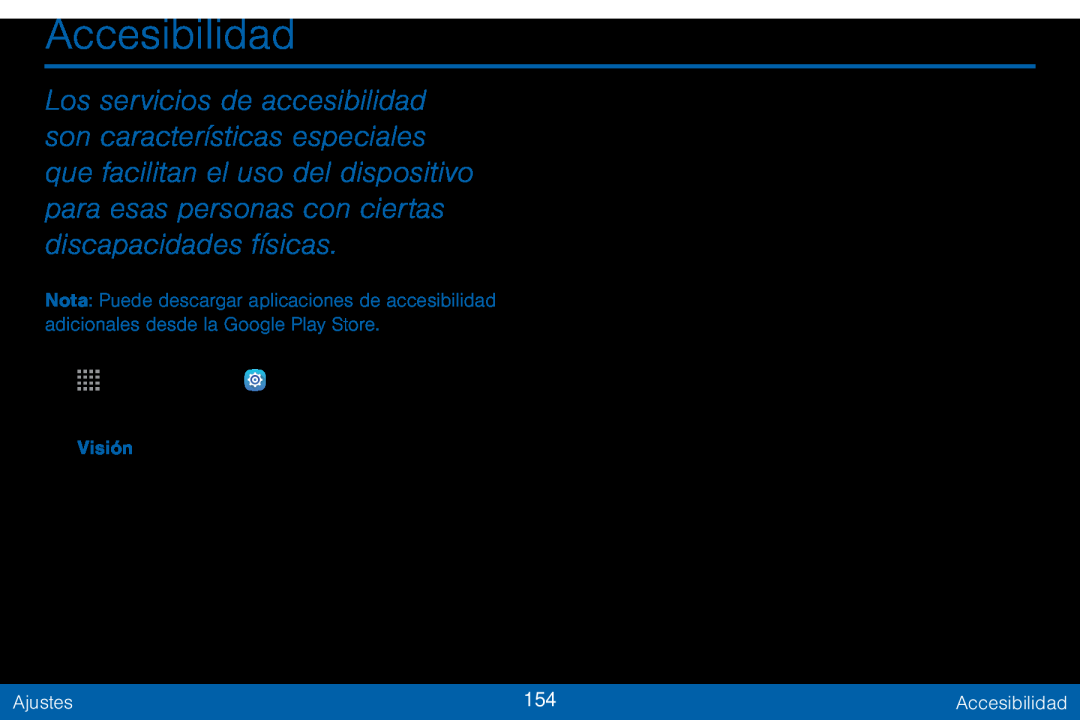 Accesibilidad Galaxy Tab S 10.5 Verizon