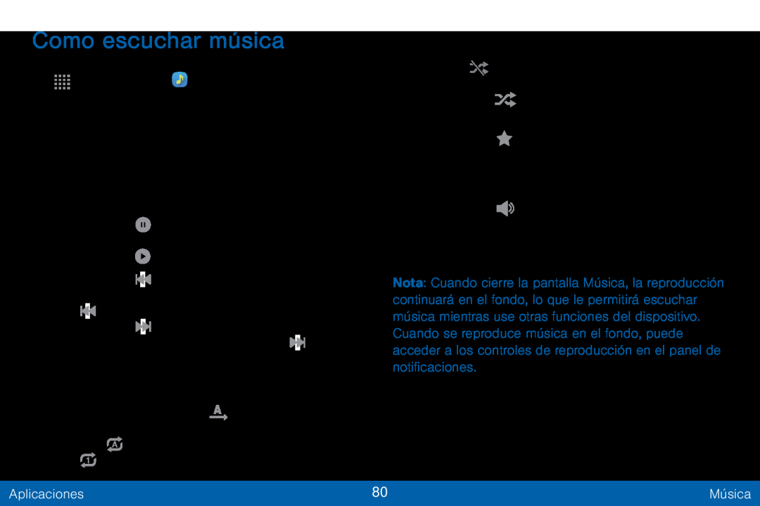 Como escuchar música Galaxy Tab S 10.5 Verizon