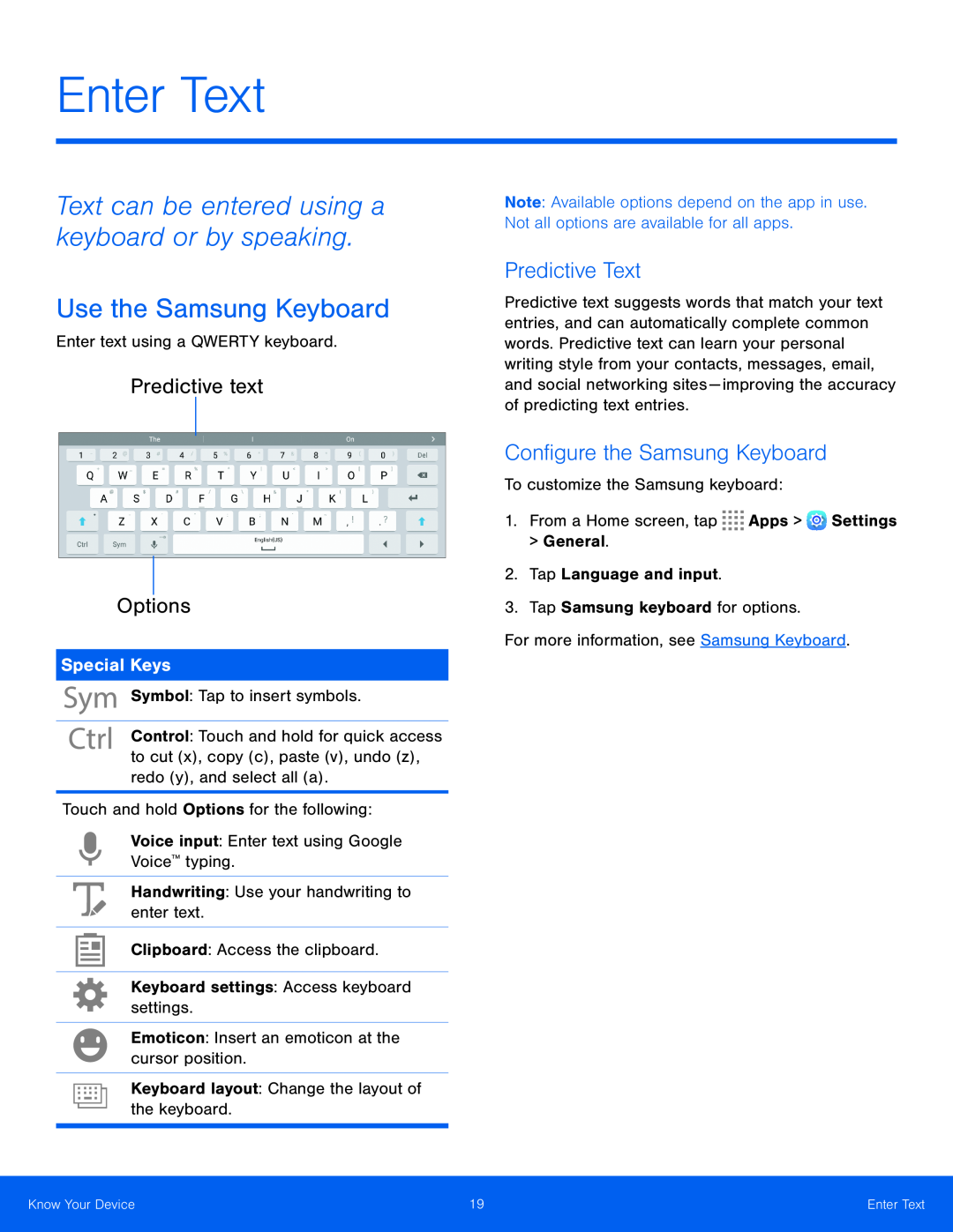 Predictive Text Galaxy Tab S 10.5 Wi-Fi