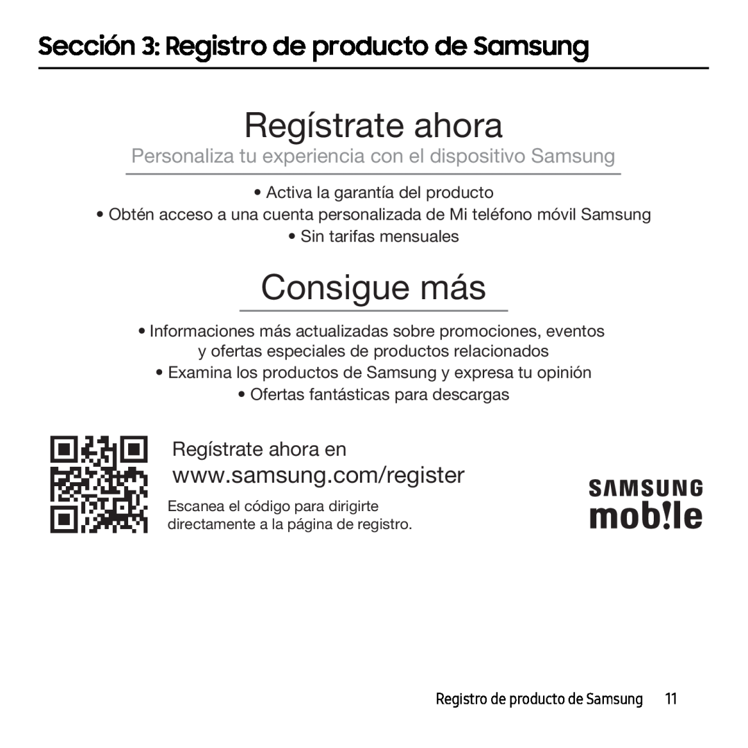 Sección 3: Registro de producto de Samsung Galaxy Tab S 10.5 AT&T