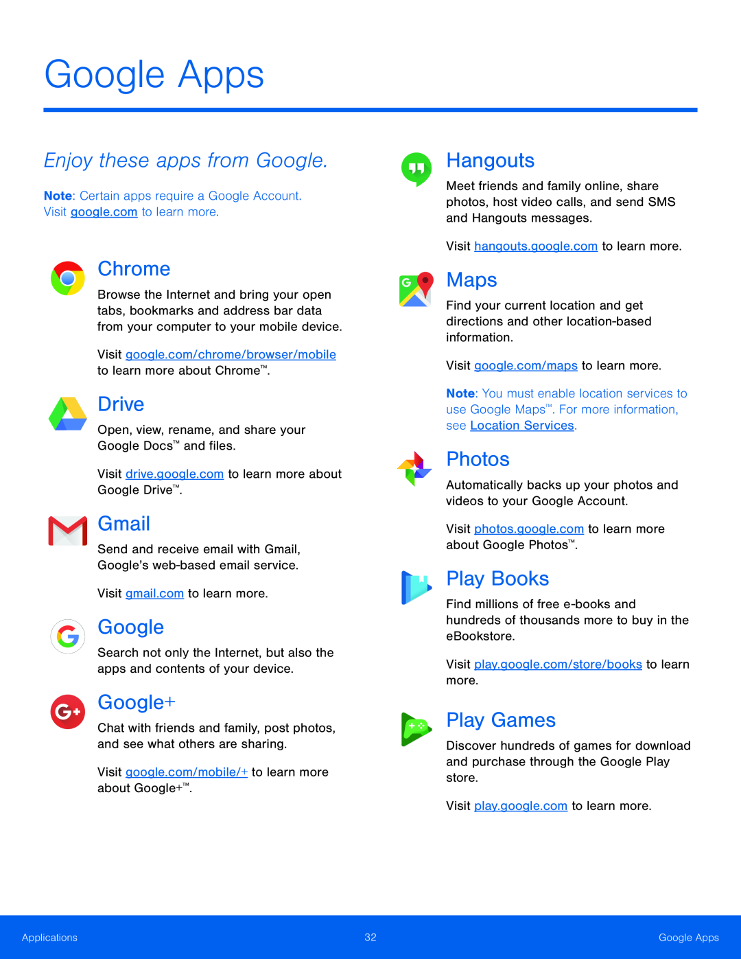 Enjoy these apps from Google Chrome