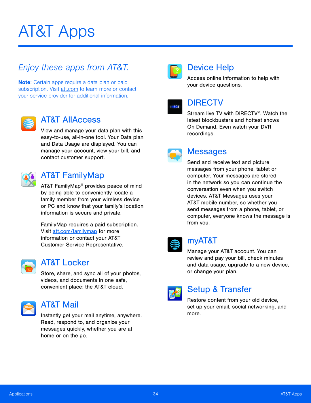 Enjoy these apps from AT&T AT&T AllAccess