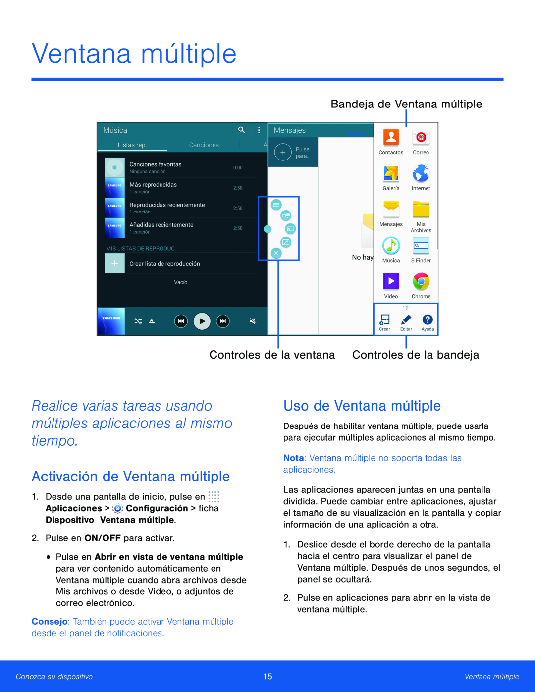 Bandeja de Ventana múltiple Galaxy Tab S 10.5 T-Mobile