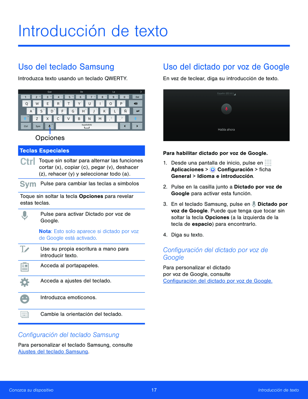 Configuración del teclado Samsung Galaxy Tab S 10.5 T-Mobile