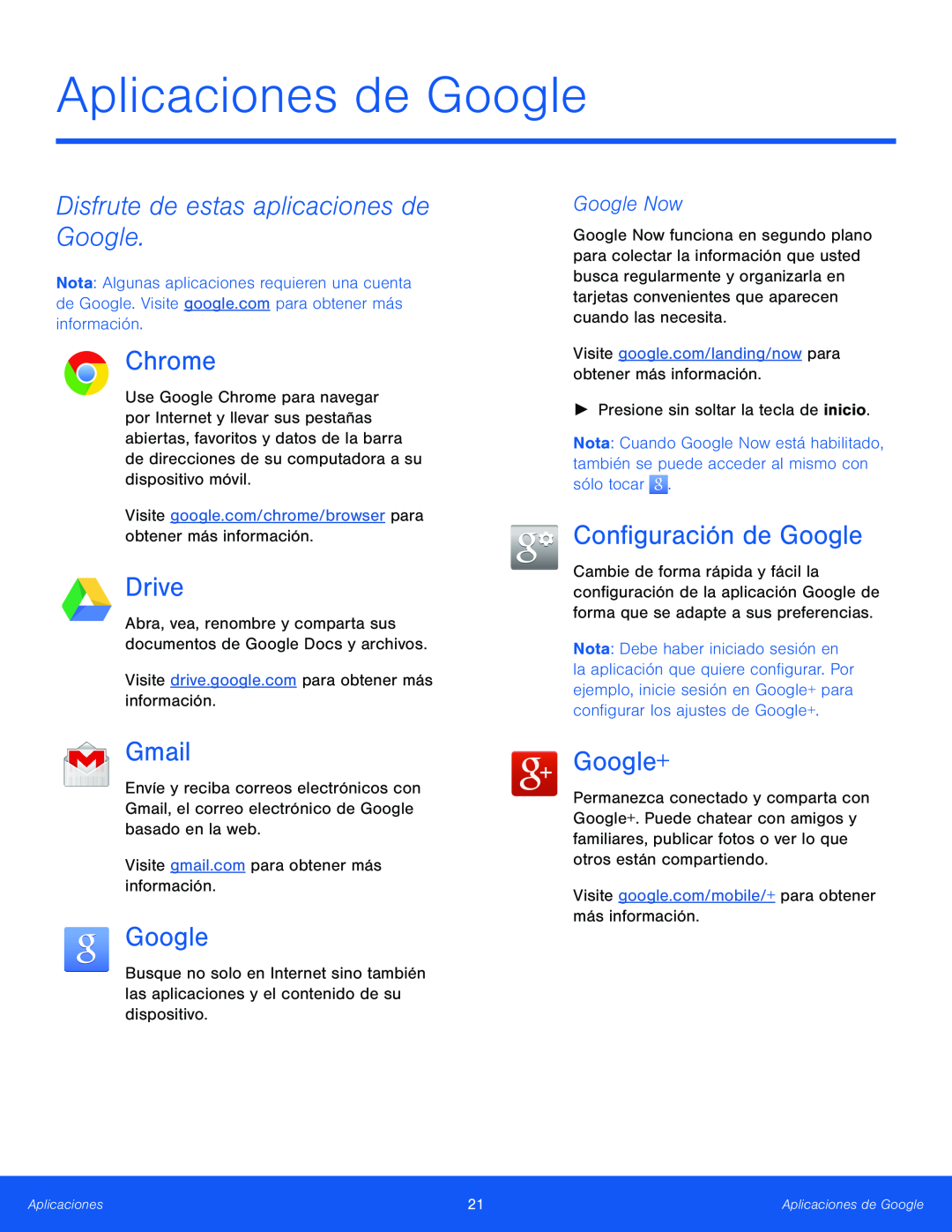 Google Now Disfrute de estas aplicaciones de Google