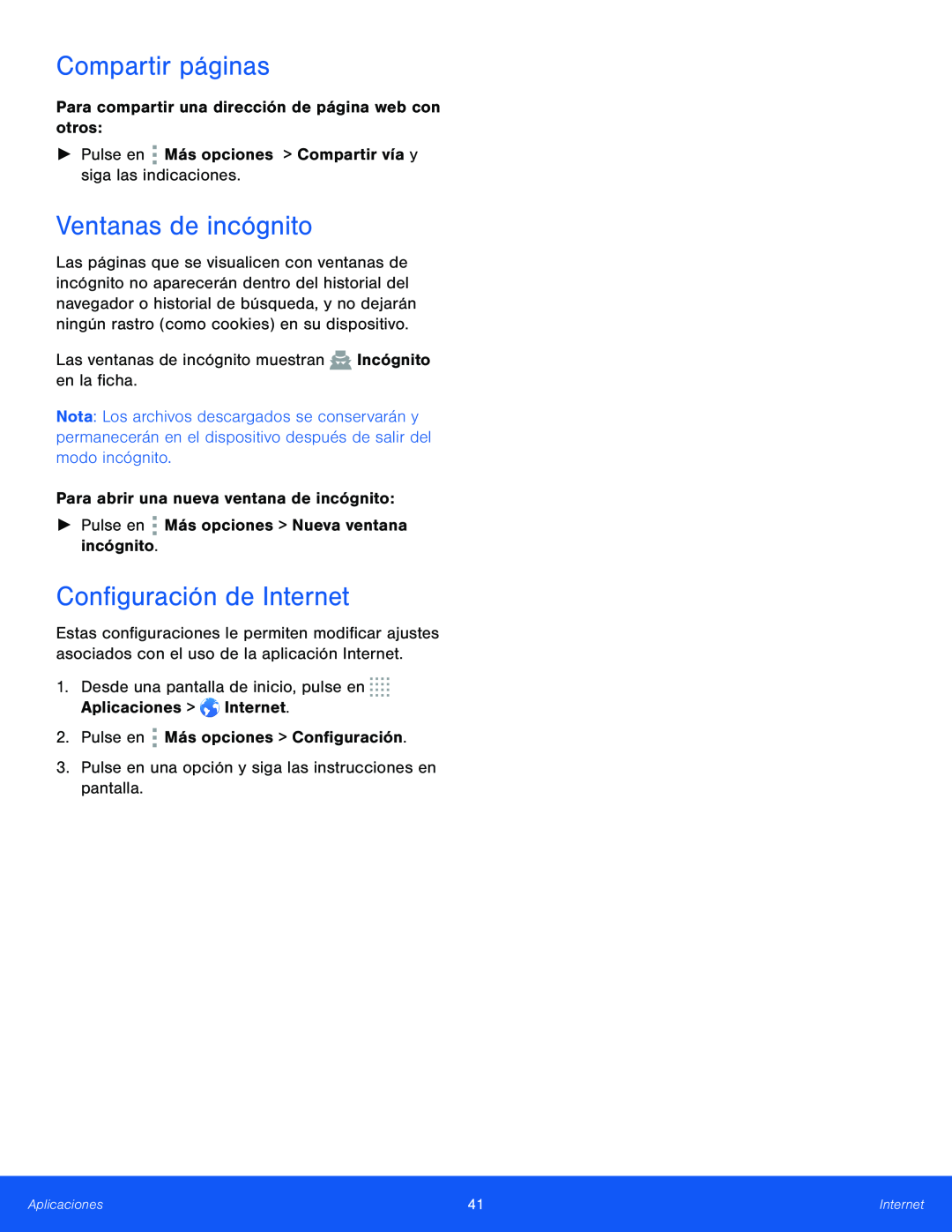 Configuración de Internet Galaxy Tab S 10.5 T-Mobile