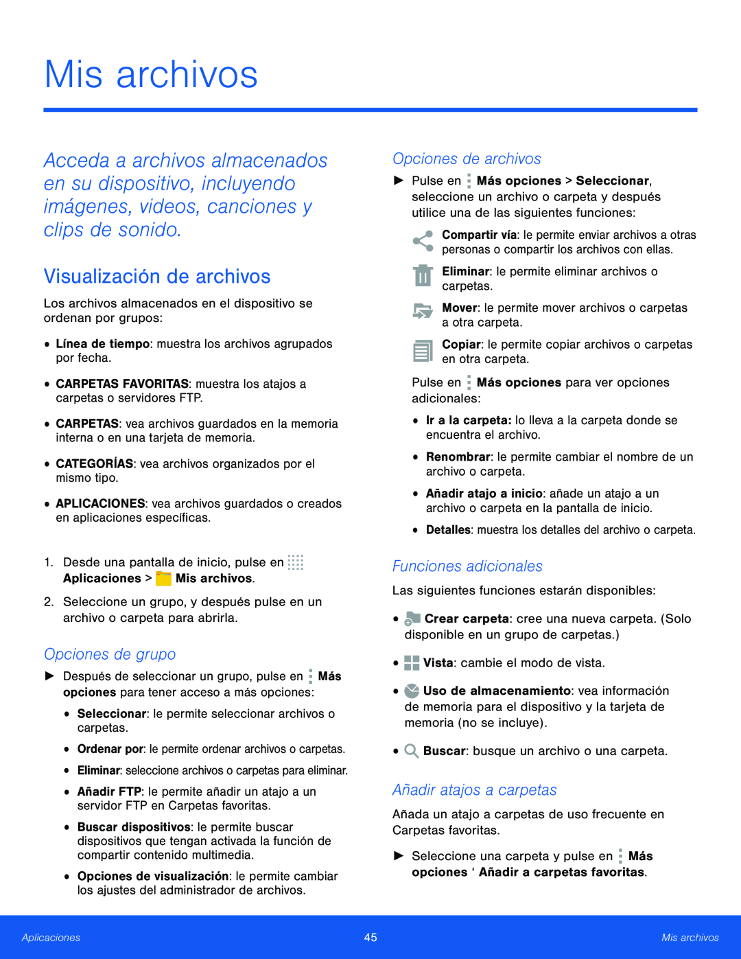 Funciones adicionales Galaxy Tab S 10.5 T-Mobile