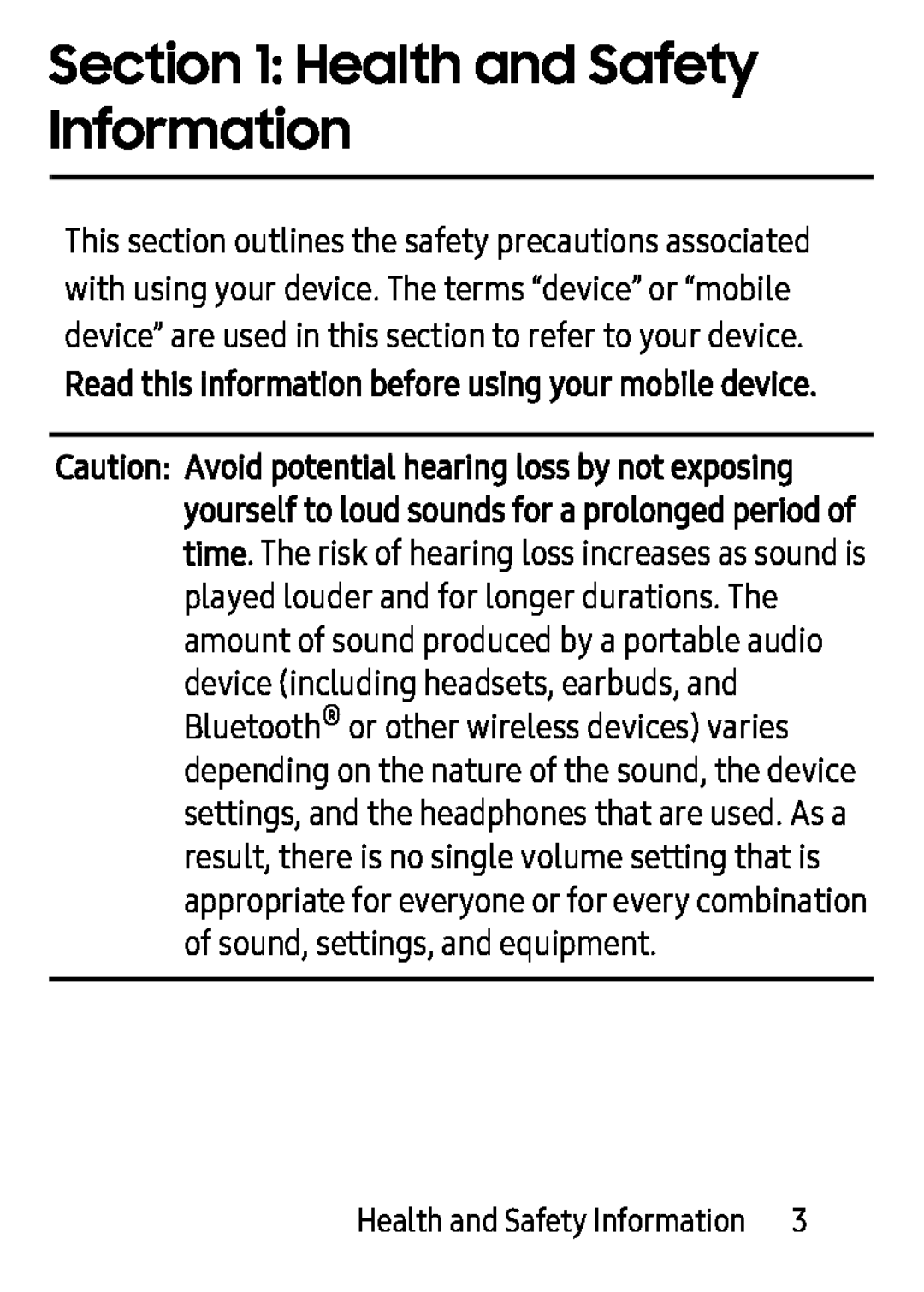 Health and Safety Information Read this information before using your mobile device