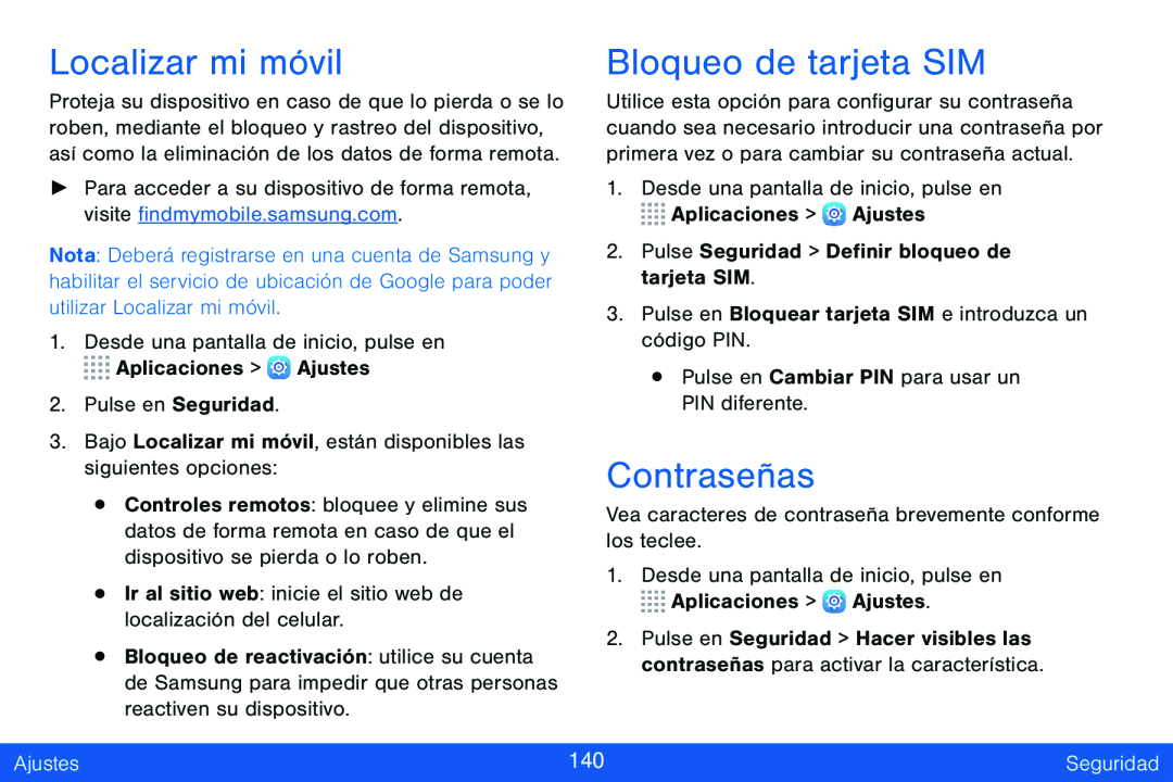 Localizar mi móvil Bloqueo de tarjeta SIM