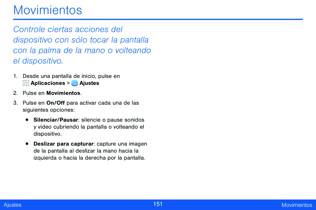 Movimientos Galaxy Tab S 8.4 Verizon