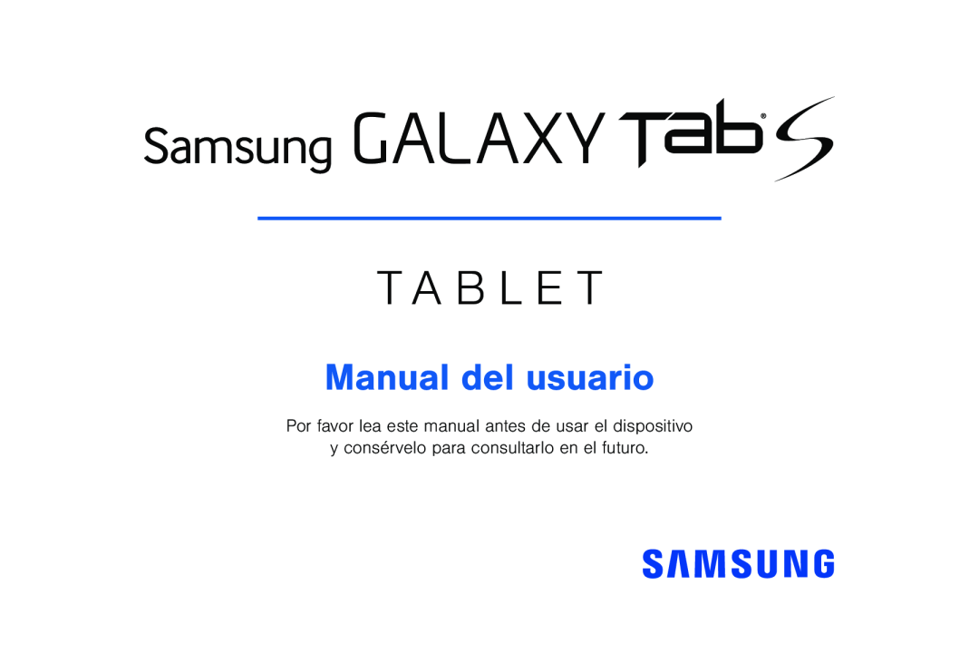 Manual del usuario Galaxy Tab S 8.4 Verizon